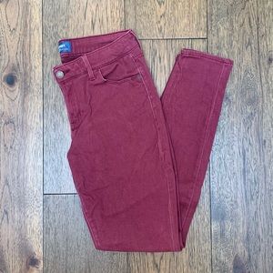 Maroon/Red Rockstar Skinny Jeans [Old Navy]